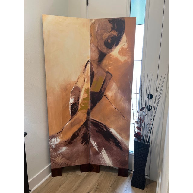 1990s 1990s V. Klauss "Ballerina" Folding Canvas Screen, 20x72, Signed and Numbered For Sale - Image 5 of 15