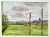 American Original Watercolor Painting Rainy Day Hayfield For Sale - Image 3 of 7