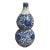 Mid 20th Century Chinese Porcelain Blue and White Double Gourd Vase For Sale