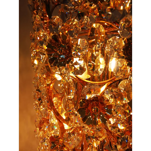 Vintage Gilt Brass and Crystal Floor Lamps from Palwa, 1960, Set of 2 For Sale - Image 17 of 18
