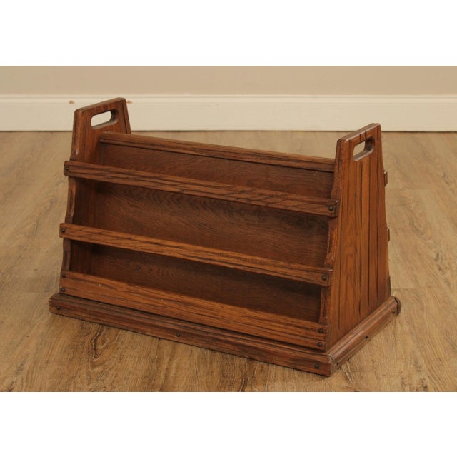 High Quality Vintage Oak Magazine Rack by Brandt
