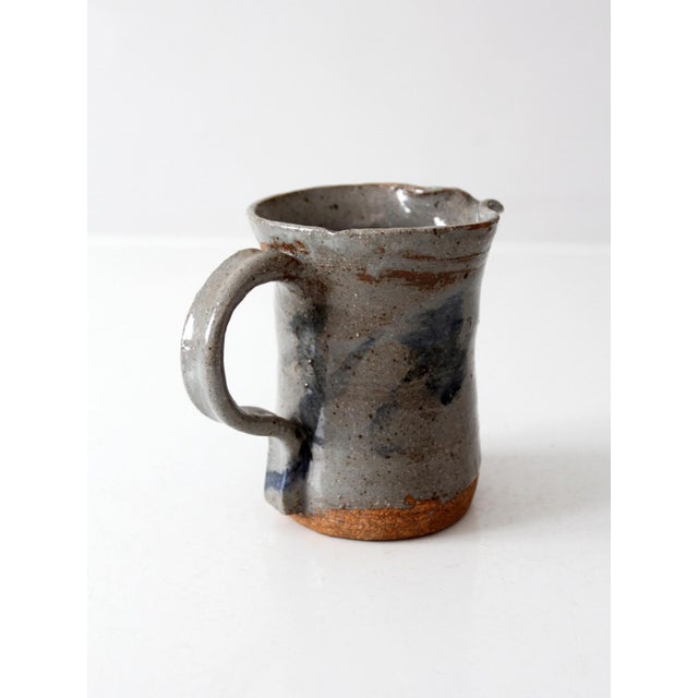 Vintage Handmade Studio Pottery Pitcher For Sale - Image 4 of 11
