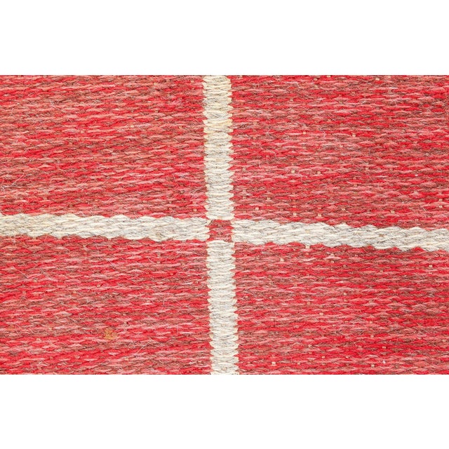 Doris Leslie Blau Vintage Swedish Reversible Flat-Weave Wool Rug For Sale In New York - Image 6 of 8