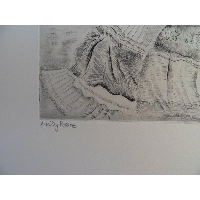 Mily Possoz, Jeune fille coquette, Etching For Sale - Image 6 of 8