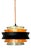 Trava Louvered Lamp in Silver, Black and Orange by Carl Thore for Granhaga For Sale