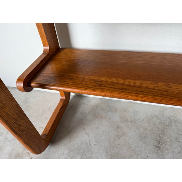 1970s Mid-Century Modern Lou Hodges for Mersman Oak Console / Sofa Table For Sale - Image 9 of 12