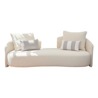Serene Outdoor Sofa - 83", Cream Bouclé All-Weather For Sale