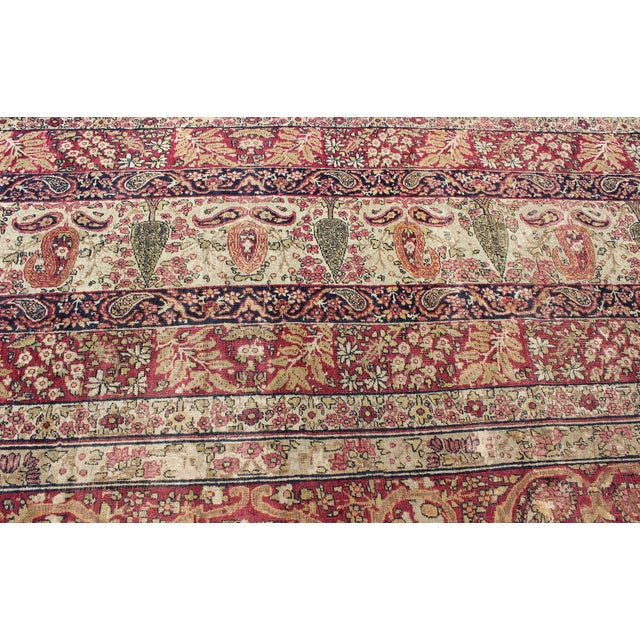 Large Antique Persian Lavar Kerman Large Rug With Incredible Details 11'6 X 16'7 For Sale In Atlanta - Image 6 of 8