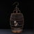 This is a substantial and exquisitely crafted wooden birdcage, featuring an elegant, barrel-shaped body and a domed top....