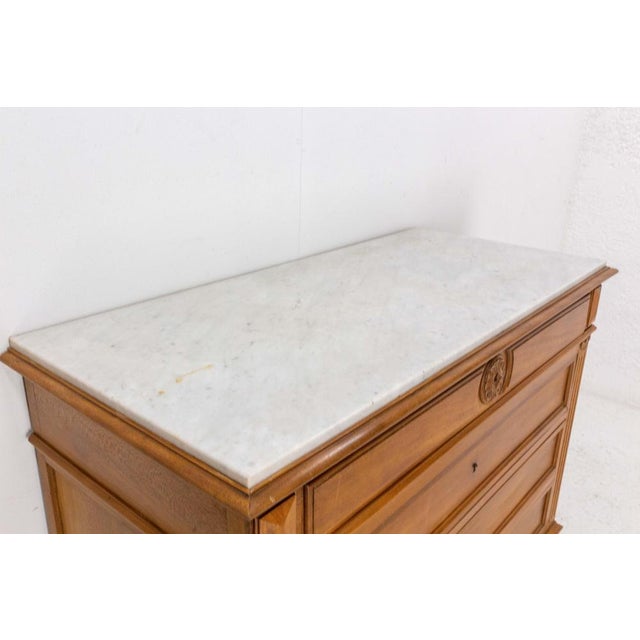 19th Century French Marble Top Commode Chest of Drawers by Louis Philippe For Sale - Image 16 of 17
