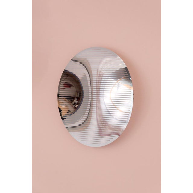 Not Yet Made - Made To Order Echo Oval Wall Mirror in Polished Aluminum by Martens & Visser For Sale - Image 5 of 13