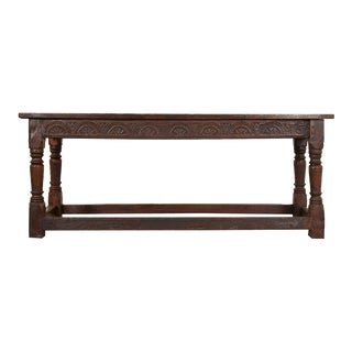 French 18th Century Solid Oak Refectory Table For Sale