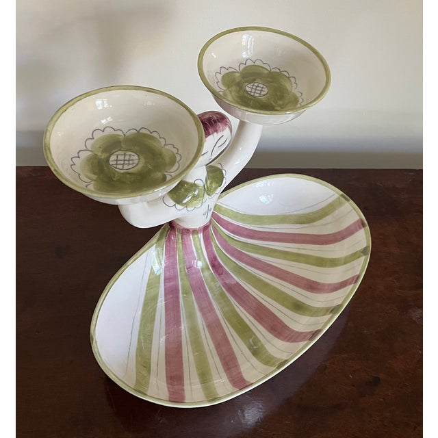 Mid-Century Modern California Pottery Figural Serving Dish by Hedi Schoop Signed & Dated 1961 For Sale - Image 11 of 17