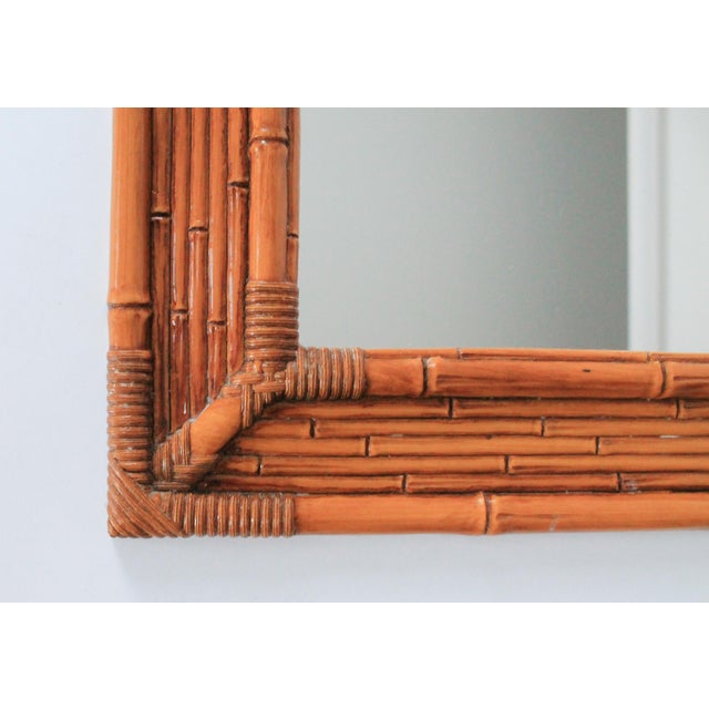 Vintage Hollywood Regency Style Faux Bamboo Wall Mirror by Dart Ind. For Sale In Milwaukee - Image 6 of 9