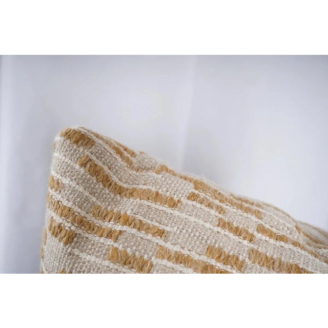 Boho Chic Bohemian Embroidered Gold Decorative Pillows, Set of 2 For Sale - Image 3 of 3