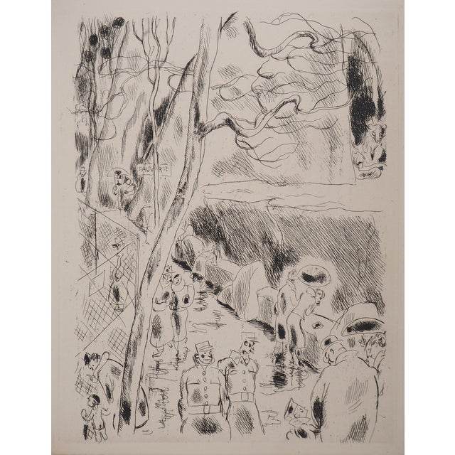Gus Bofa, Fauverie at the Jardin Des Plantes, Original Engraving For Sale