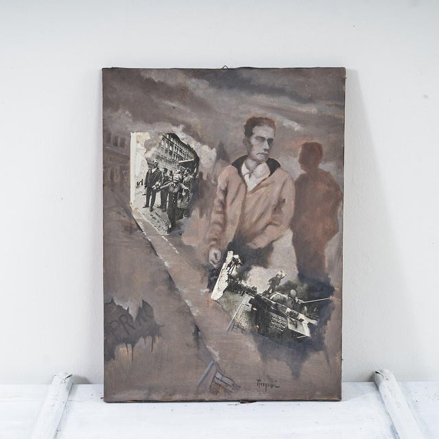 Unknown, Artistic Photomontage, 1980s, Oil on Canvas For Sale - Image 8 of 8