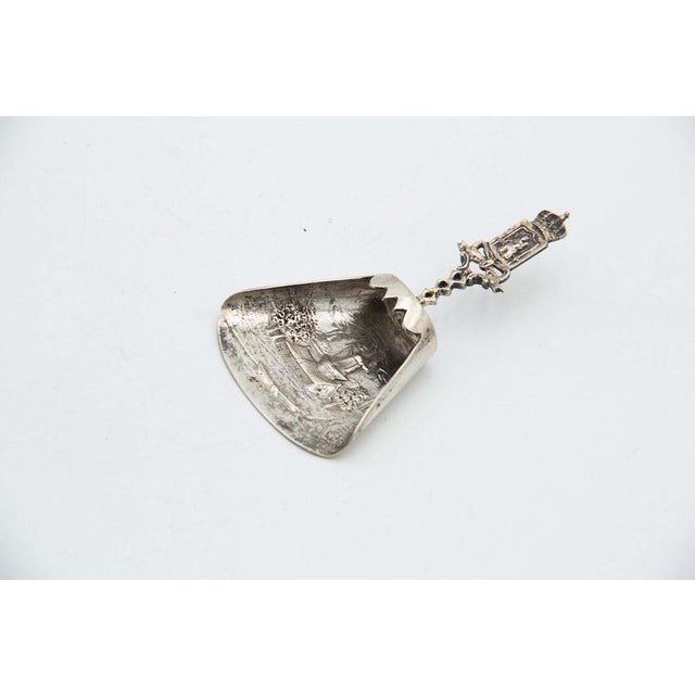 Silver Sugar Shovel with Cutouts and Reliefs For Sale - Image 5 of 5