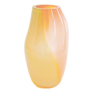 Supernova IV Flamingo, Amber Iridescent L Vase by Simone Lueling for Eloa For Sale