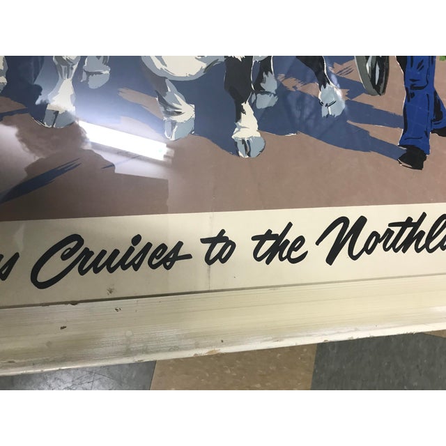 Original Silkscreen Poster Furness Cruises to the Northland Hand Signed by Artist Adolph Treidler For Sale - Image 9 of 12