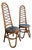 High-Back Bamboo Chairs, 1960s, Set of 2 For Sale