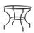 Moroccan Matthew Izzo Home 48" Round Yellow and White Striped Moroccan Zellige Tile Bistro Table on Iron Base For Sale - Image 3 of 4