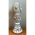 This vintage seashell encrusted sculpture is a mesmerizing example of intricate shellwork artistry, its striking mushroom-...