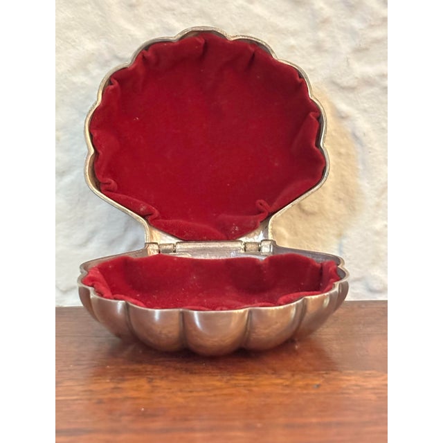 1980s 1980s Mid Century Silver Shell Jewelry Casket For Sale - Image 5 of 8