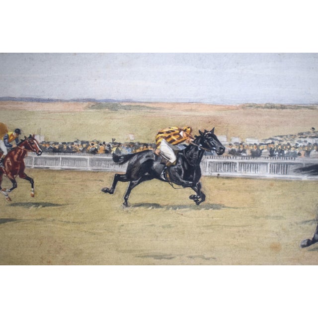 1920s The Champion Stakes 1920 Watercolour by Isaac J. Cullin (1881-1947) For Sale - Image 5 of 7