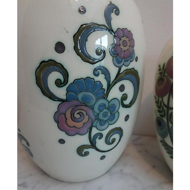 Art Deco Ceramic Vases by Faience De Nimy, Belgium, 1930s, Set of 2 For Sale - Image 4 of 16