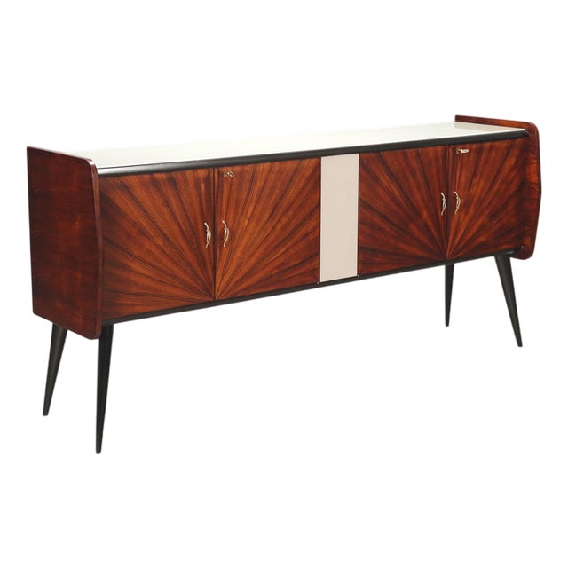 Vintage Italian Sideboard in Exotic Wood, 1950s For Sale