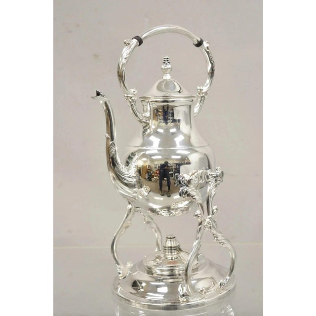 Vintage Fb Rogers Victorian Silver Plated Tea Set With Tilting Pot - 6 PCS For Sale - Image 12 of 12