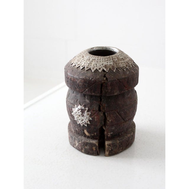 Antique Wooden Grinding Vessel For Sale - Image 9 of 12