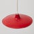 Gold Antique French Hanging Lamp in Red Lacquered Metal For Sale - Image 8 of 11