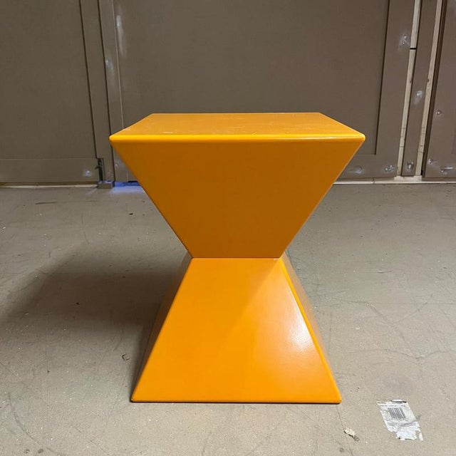 Orange Vintage Orange Prism Table For Sale - Image 8 of 9