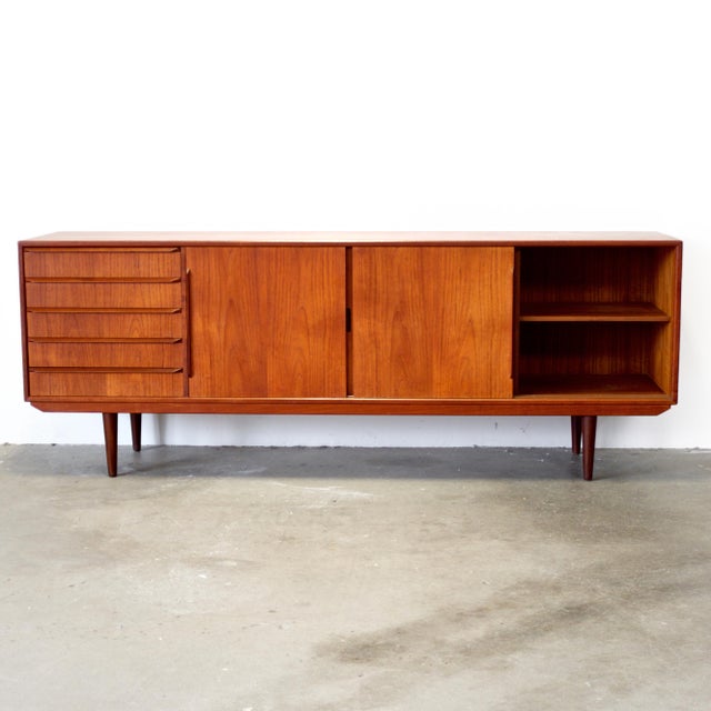 Wood 1950s Danish Teak Sideboard For Sale - Image 7 of 17