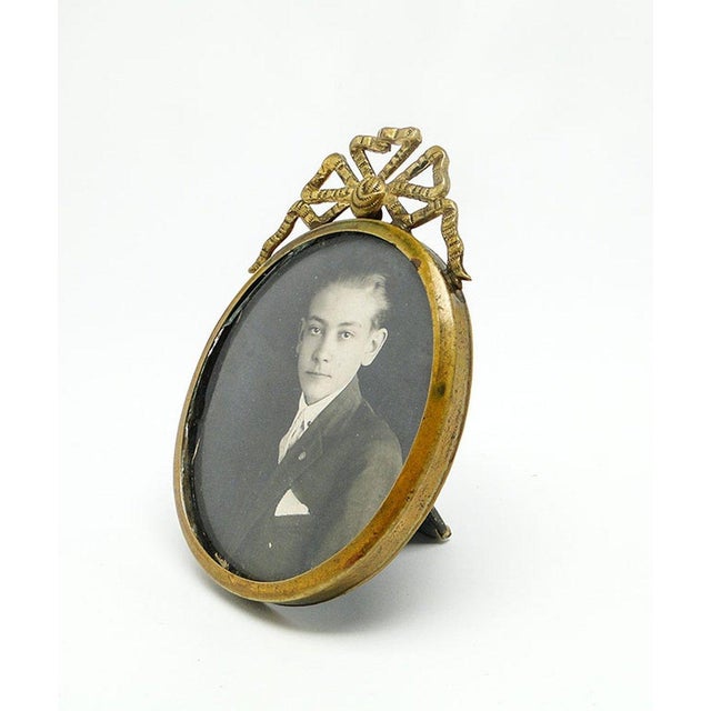 Antique Art Nouveau Frame in Brass, 1890s For Sale - Image 6 of 7