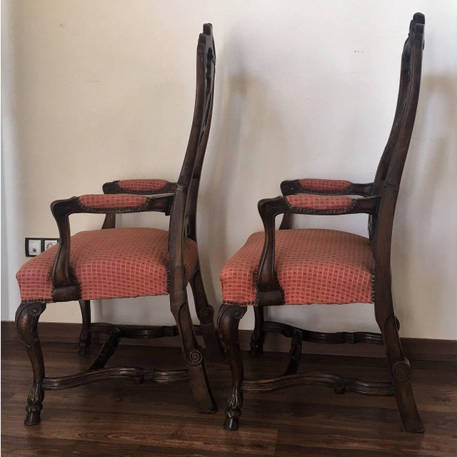 1940s Burl Walnut Queen Anne Style Pair of Armchairs For Sale - Image 18 of 18