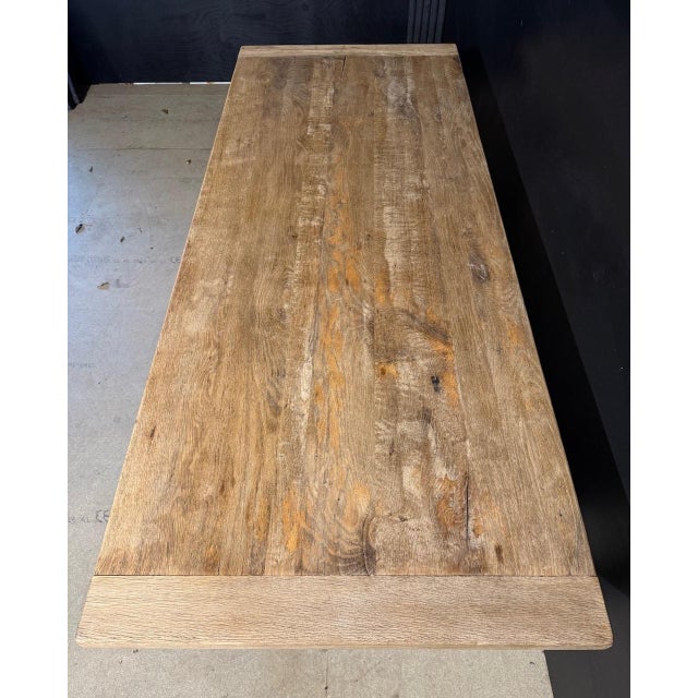1920s French Oak Farmhouse Dining Table, 1920 For Sale - Image 5 of 14
