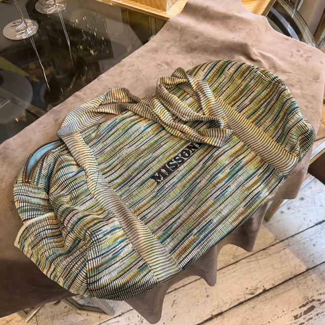 A 1990s Iconic Multicolored Tones Bowling Duffel Bag by Missoni For Sale - Image 17 of 17