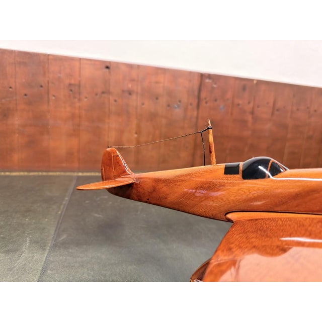 English Mahogany Spitfire Aircraft Model For Sale - Image 9 of 12