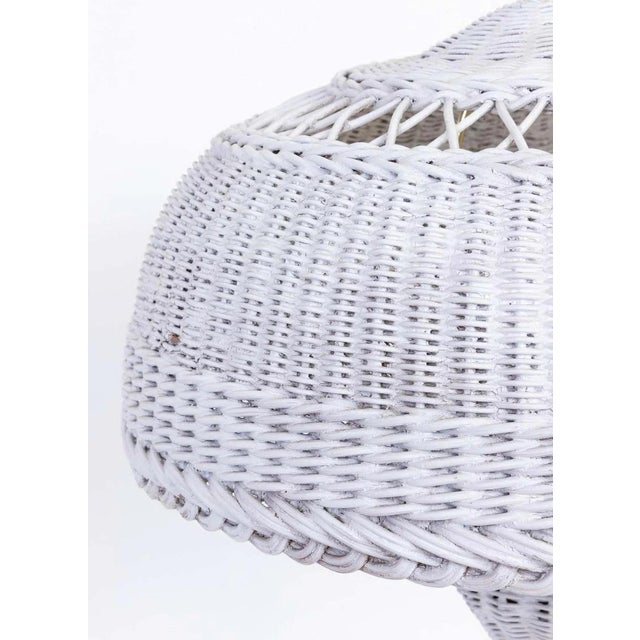 Rustic Antique Wicker Lamp For Sale - Image 3 of 7