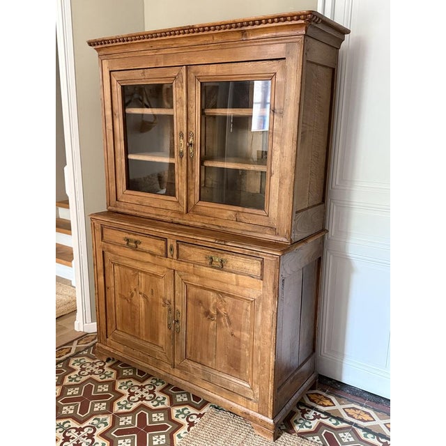 Antique French Cherry Wood Cupboard, 1800s For Sale - Image 4 of 18