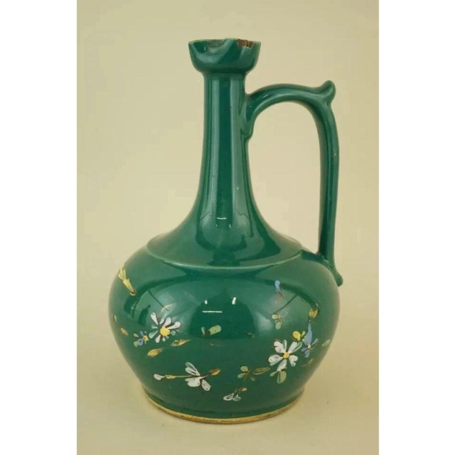 19th Century Art Nouveau Majolica Ceramic Jugs attributed to Sarreguemines or Lunéville, France, Set of 3 For Sale - Image 18 of 18