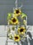 Shabby Chic Mid 20th Century Yellow Enamel Flowers Tole Caged Pendant Light For Sale - Image 3 of 10