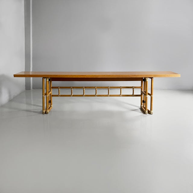 1930s Modern American Console by Lyda Levi for McGuire Company, 1970s For Sale - Image 5 of 18
