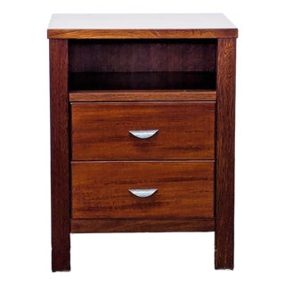 Ligna Furniture Two Drawer Nightstand With Open Shelf For Sale