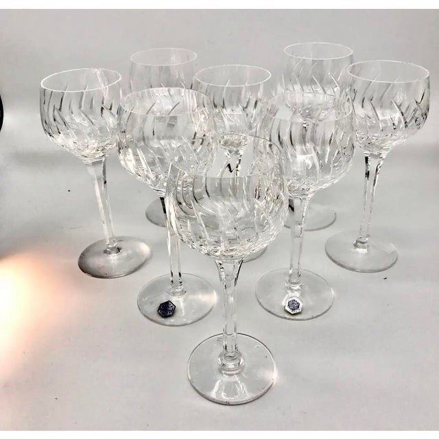 Waterford 1930s Art Deco Stuart Crystal Contessa Hock Glasses - Set of 8 For Sale - Image 4 of 10