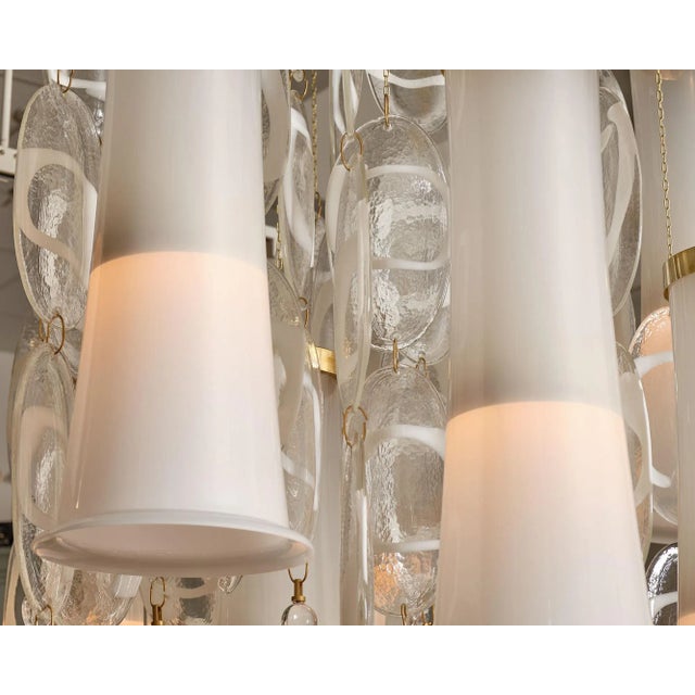 Metal Mazegga Murano Swirl Chandelier For Sale - Image 7 of 10