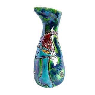 Mid-Century Italian Ceramic Vase by Bedin Lina, 1956 For Sale